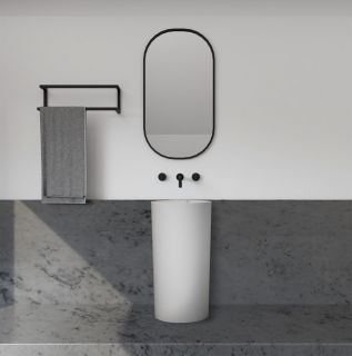 Напольная раковина ABBER Stein AS2506 45см белый матовый